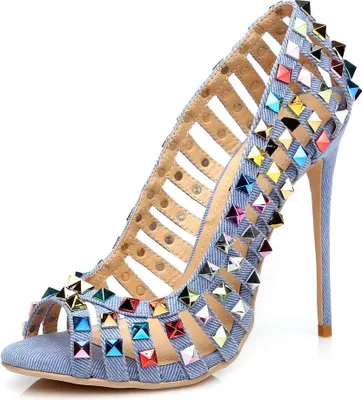 Produktbild von Giaro Pumps in Übergrößen Blau Nilo Denim/Multi große Damenschuhe