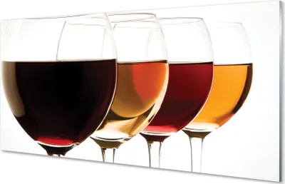 Produktbild von Glasbilder 120x60 Wandkunst Gläser Wein