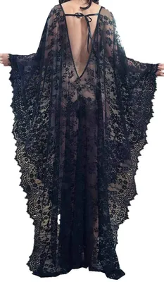 Produktbild von Solidchoice - Bohemianischer Spitzen-Kaftan, Strandkleid, Maxikleid