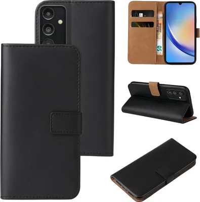 Produktbild von Handy Hülle für Samsung Galaxy A34 5G Klapphülle Bookcase Flip Cover Handy Tasche Etui Farbe: Schwarz