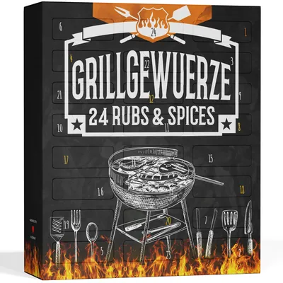 Immagine prodotto di BOXILAND® calendario avvento BBQ 2026, 24 spezie grill bio, rub & sali