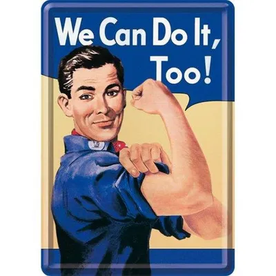 Produktbild von Nostalgic-Art - Blechpostkarte - USA - We Can Do It, Too!