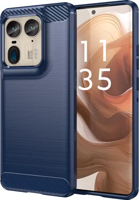 Image de Étui pour Motorola Edge 50 Ultra - Coque arrière en silicone Phonesta Carbon - Bleu