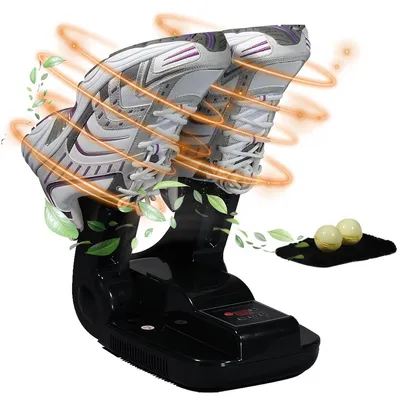 Produktbild von fleau Schuhtrockner – Trocknet, wärmt & erfrischt schnell mit Ozon-Technologie & Timerfunktion – Für alle Schuhe & Stiefel – Inkl. Duftbälle & Schuhbürste, Energieeffizient & kompakt