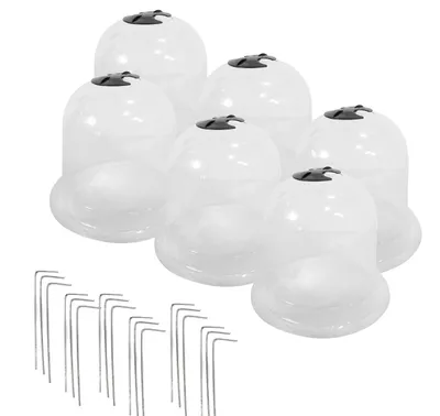 Produktbild von YERD Pflanzglocke Pflanzenhut 34 mini Gewächshaus (2x 3er Set) 6x 34cm Pflanzenschutz