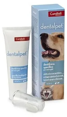 Produktbild von Tierzahnpasta DENTALPET für Hunde und Katzen, Mundgeruch reduzierend, Zahnschmelz stärkend, 50 ml