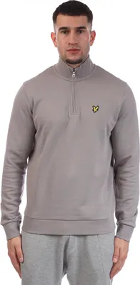 Produktbild von Lyle & Scott - mit kurzem Reißverschluss Sweatshirt für Herren Loopback GT6409 (S) (Hellgrau)