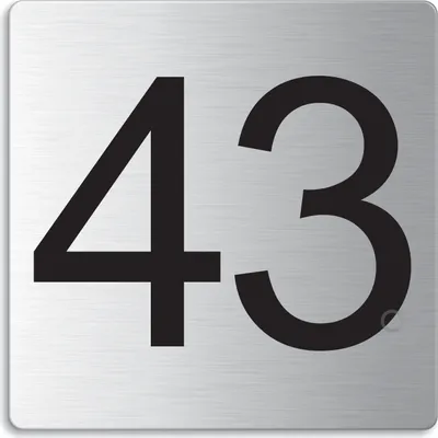 Produktbild von Türnummer I Zimmernummer I EdeIstahI TürschiId "43" I 85x85 mm I Nr.48343