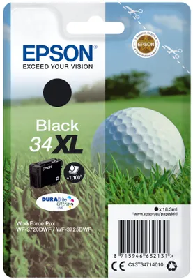 Obrázok produktu pre Epson 34XL - 16,3 ml - XL - Schwarz - originál