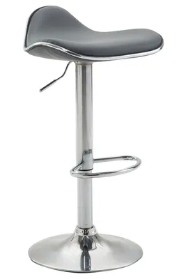 Produktbild von TPFLiving Barhocker Shangrila Gestell Metall in Chromoptik Kunstleder Grau