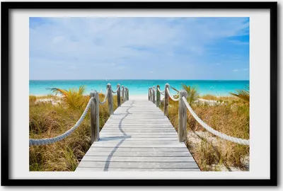 Produktbild von Bild 60x40 MDF-Rahmen, Wandkunst Der Weg durch das Meer