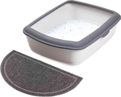 Image de Tapis pour litière de chat 59 × 35 cm anthracite