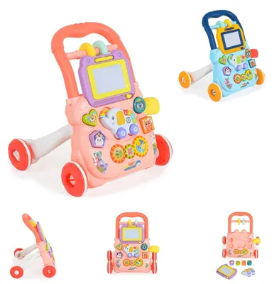 Produktbild von Moni Lauflernwagen Elefant, Formsortierer, Maltafel, Musikfunktion, ab 12 Monate rosa