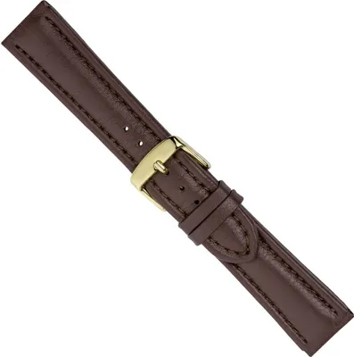 Produktbild von Ersatzband Uhrenarmband Leder Band Braun 26551G, Stegbreite:22mm