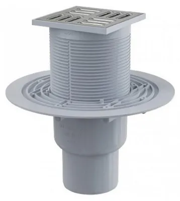 Obrázok produktu pre Podlahová vpusť priama DN50/75, mriežka nerez 105mm, uzávera Smart