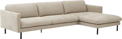 Produktbild von Max Winzer Sofa 2,5-Sitzer links mit Longchair rechts Nathan - Flachgewebe beige - Maße: 286 x 160 x 78 cm