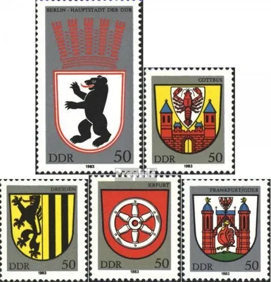Produktbild von Briefmarken DDR 1983 Mi 2817-2821 (kompl.Ausgabe) postfrisch Stadtwappen (I)