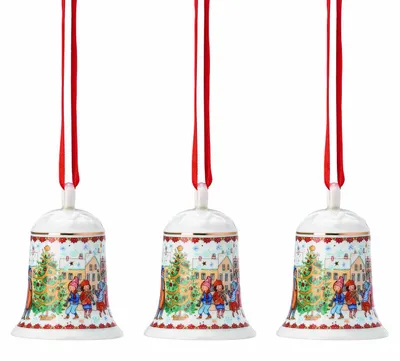 Immagine prodotto di Hutschenreuther, set di 3 campanelle in porcellana, campanella natalizia 2023, codice prodotto: 02250-722828-27920