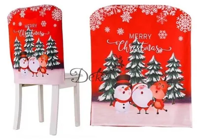 Produktbild von Stuhlbezug, Weihnachtsdeko: Weihnachtsmann, Schneemann, Rentier