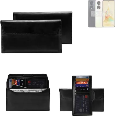 Produktbild von K-S-Trade Handy Hülle kompatibel mit Oppo Reno8 T Schutz Hülle Tasche Schutz Case Handytasche Kunstleder schwarz, 1x