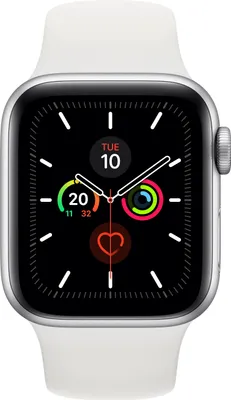 Image de Apple Watch Series 5 (GPS) - Bracelet sport (blanc)