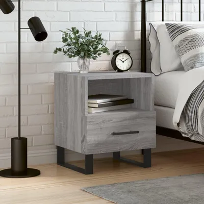 Zdjęcie produktu dla vidaXL Szafka nocna szara Sonoma 40x35x47,5 cm materiał drewnopochodny