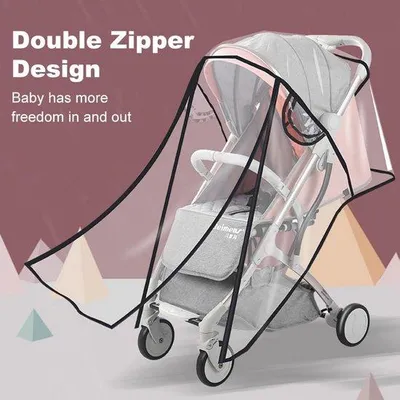 Produktbild von Universeller Regenüberzug für Kinderwagen | Schutz vor Regen, Wind und Schnee