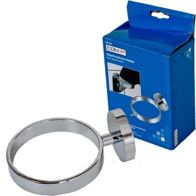 Produktbild von Interia Home & Living 321009 Haartrockner-Halter 'Interia Home & Living' für Badezimmer, mit Bürstenhalterung