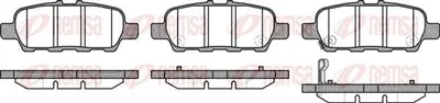 Produktbild von REMSA Bremsbeläge Satz Hinten Bremsklötze für NISSAN Qashqai / Qashqai +2 I (J10, NJ10) 0876.31
