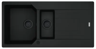Obrázek produktu pro Franke URBAN UBG 651 dřez v provedení BLACK MATT - BLACK COLLECTION včetně odkapávače / rozměry výřezu 980 x 480 mm / granitový dřez
