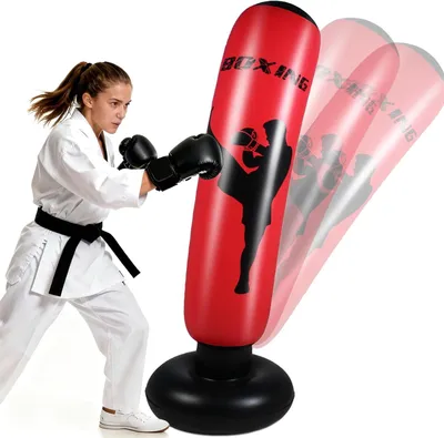 Image de Sac de frappe pour enfants, 168 cm, avec gants, pour le kickboxing