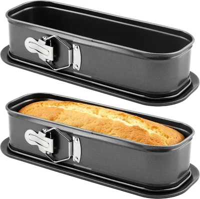 Produktbild von Springformen Set, 2-teilig, 31 x 12 x 7 cm, rechteckig, mit Antihaftbeschichtung, für Brotbacken