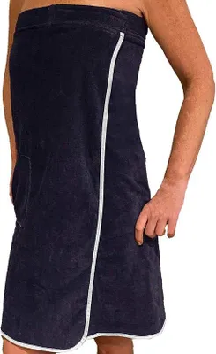 Produktbild von Famanu Saunahandtuch für Damen - Katoffreie Saunakilt mit Klettverschluss - Dunkelblau