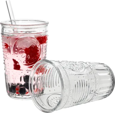 Obrázek produktu pro sada 2 romantických sklenic Longdrink Glass Clear 340ml Cocktail Glass Drinking Glasses Juice