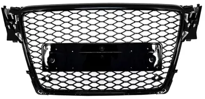 Produktbild von Frontgrill ohne Emblem für Audi A4 B8 08-11 RS4 Design Glänzend schwarz.
