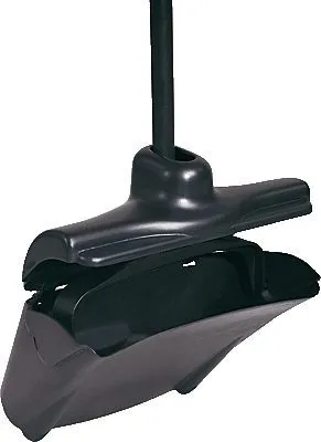 Produktbild von Rubbermaid Executive-Serie™, Lobby Pro®, Kehrschaufel mit Deckel und langem Stiel, schwarz