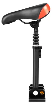 Produktbild von Elektroroller Sattel - Verstellbares Sitzkit - Höhe 45–65 cm - Stoßdämpfendes Polster 16x25 cm - Aluminium-Ständer - Für E-Scooter - Schwarz