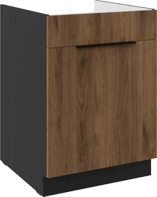 Immagine prodotto di Mobile base per lavello TOVA - larghezza 60 cm, noce okapi / nero