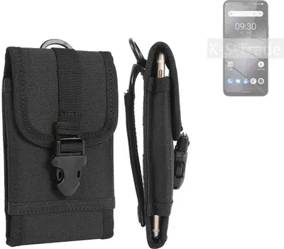Produktbild von K-S-Trade Holster Handy Hülle kompatibel mit Gigaset GS5 Lite Holster Handytasche Gürtel Tasche Schutz Hülle Robust Outdoor schwarz