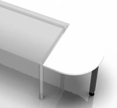 Produktbild von LA60 G - Ansatztisch 60x80 Weiß