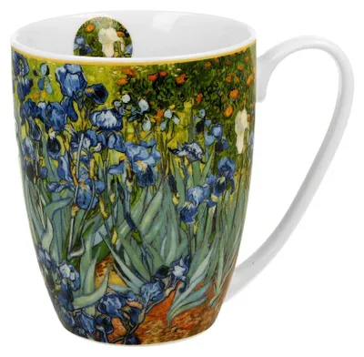 Produktbild von DUO ART GALLERY Klassischer Becher 360 ml IRISES inspired by Van Gogh New Bone China Porzellan