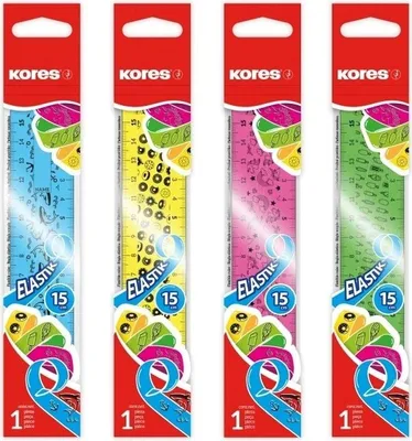 Obrázek produktu pro Kores LIN42161 Ploché pravítko Kores pružné, 150 mm, plastové, nerozbitné