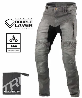 Immagine prodotto di Jeans da moto Trilobite Parado Doublelayer Slim, grigio chiaro, 32/34
