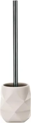 Productafbeelding van Kleine toiletborstelhouder, polyresin, 10x10x39 cm, kleur: Bastfarben