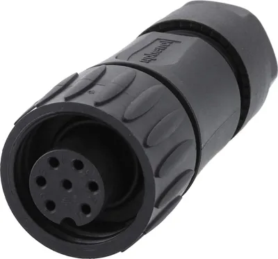 Produktbild von Amphenol RD24-KBG Kabelsteckverbinder gerade Buchse Lötanschluss, Polzahl 6+PE Kabelabgang gerade, Klemmbereich 6,0mm -