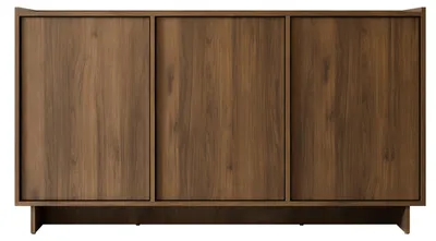 Produktbild von MIRJAN24 Türkommode Yasumi K147, Stilvoll Wohnzimmer, Kommode mit drei Drehtüren (Farbe: Nuss Warmia)