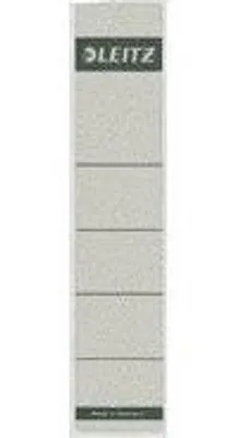 Zdjęcie produktu dla Leitz – etykieta na grzbiet wąska/krótka 39 x 192 mm samoprzylepna szara 10 sztuk