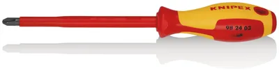 Image de Knipex tournevis cruciforme PH 03 longueur de lame 150mm longueur totale 270mm bruni 2K-Hüllen - 98 24 03