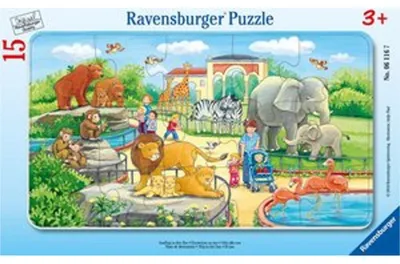 Produktbild von 15 Teile Ravensburger Kinder Rahmen Puzzle Ausflug in den Zoo 06116