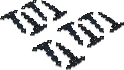 Produktbild von 10 Stück B&B Scharnier Schwarz antike Beschläge im restaurierungsshop Möbelbänder 69/95mm